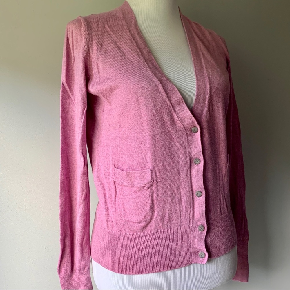 LOFT Light Purple Button Up Cardigan